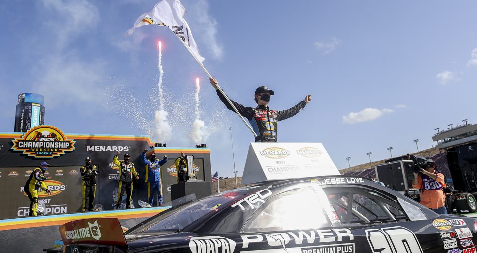 Jesse Love earns first ARCA Menards Series West Championship with Toyota