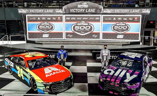 Alex Bowman and William Byron Qualify on the Front Row of the 2021 DAYTONA 500