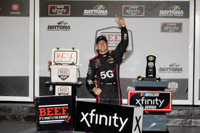 Austin Cindric Pulls off Overtime Victory in Beef. It’s What’s For Dinner. ® 300 at Daytona