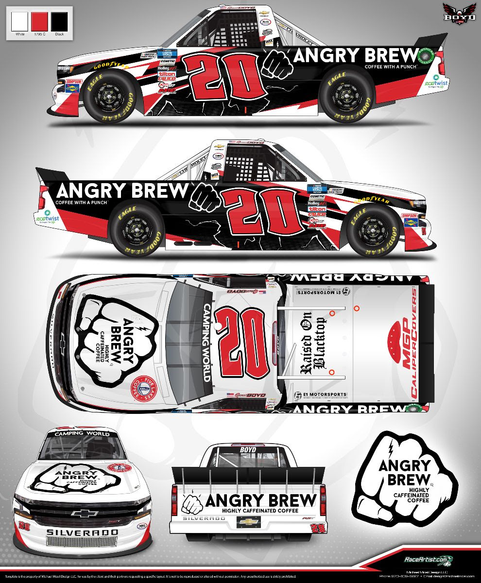 NASCAR Driver Spencer Boyd Welcomes Highly Caffeinated Angry Brew Coffee as Sponsor