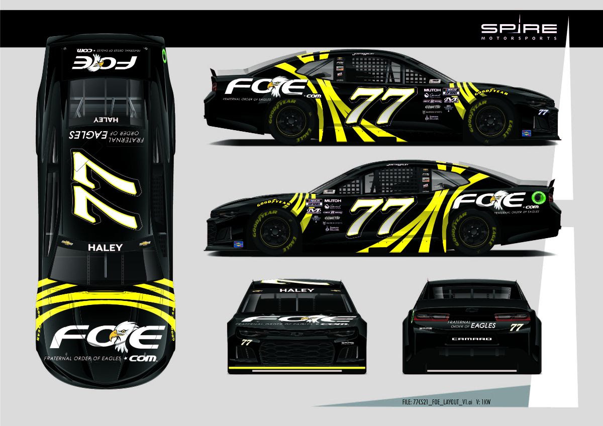 Fraternal Order of Eagles Partners With Haley, Spire Motorsports in GEICO 500