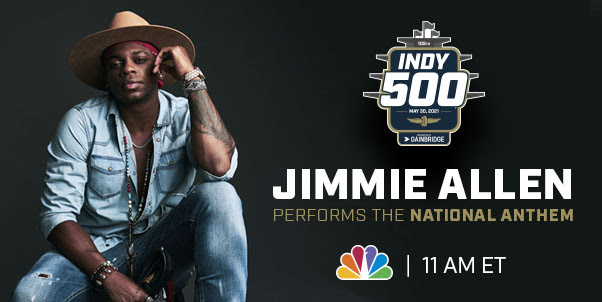 Country Music Star Jimmie Allen To Perform National Anthem at 105th Indianapolis 500 presented by Gainbridge