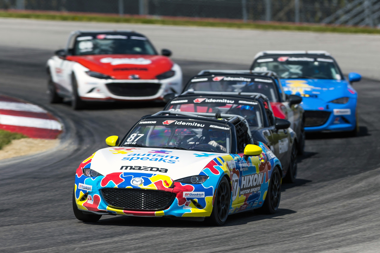 Rollan Comes Out on Top of Six-Car Battle for Mazda MX-5 Cup Win at Mid-Ohio