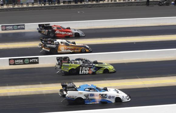 J. Force, B. Force Top Qualifying at Record-Setting Day At NGK NTK NHRA Four-Wide Nationals
