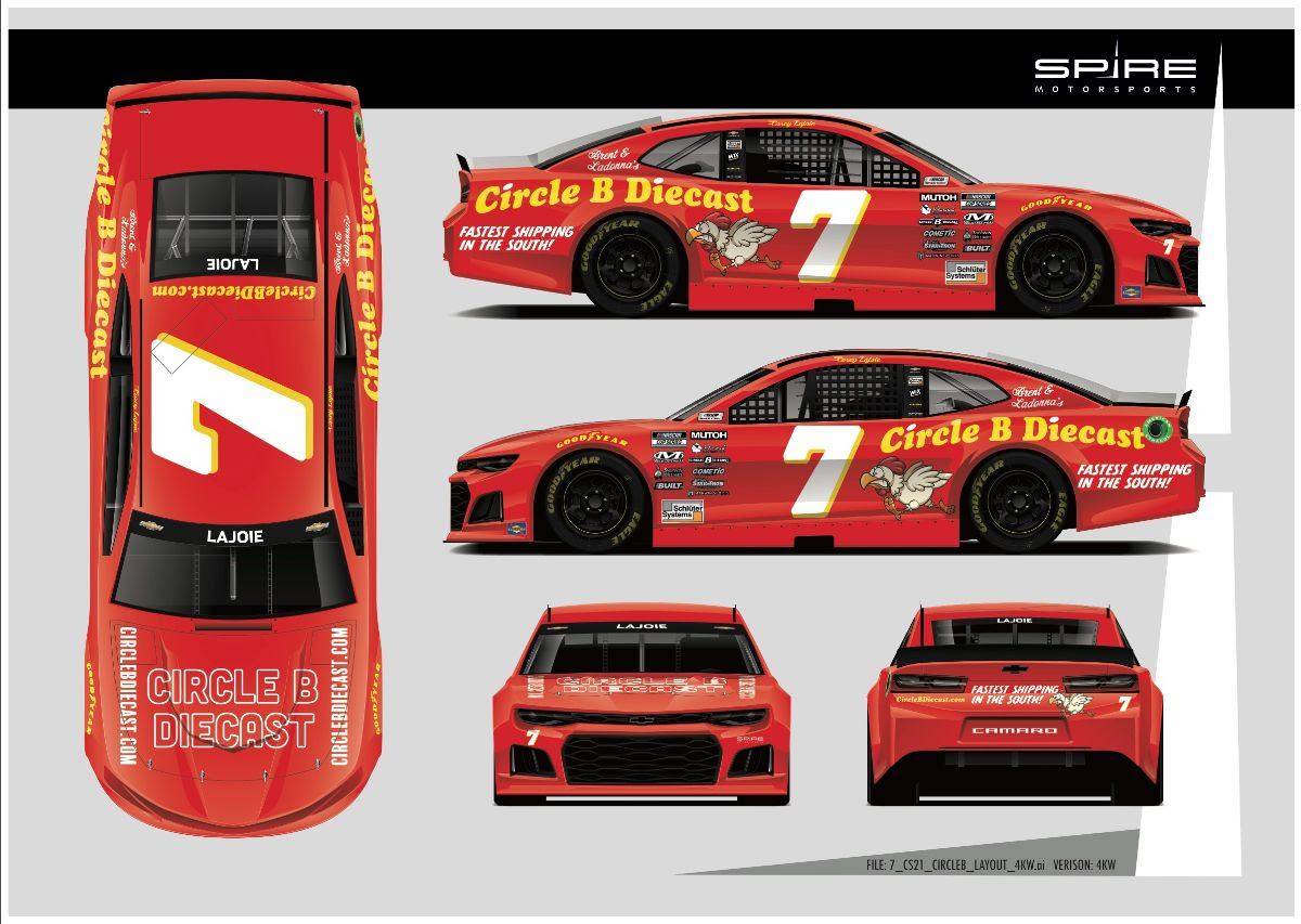 Spire Motorsports, Corey LaJoie Partner with Circle B Diecast for “Stroker Ace” Tribute Car at Kansas Speedway
