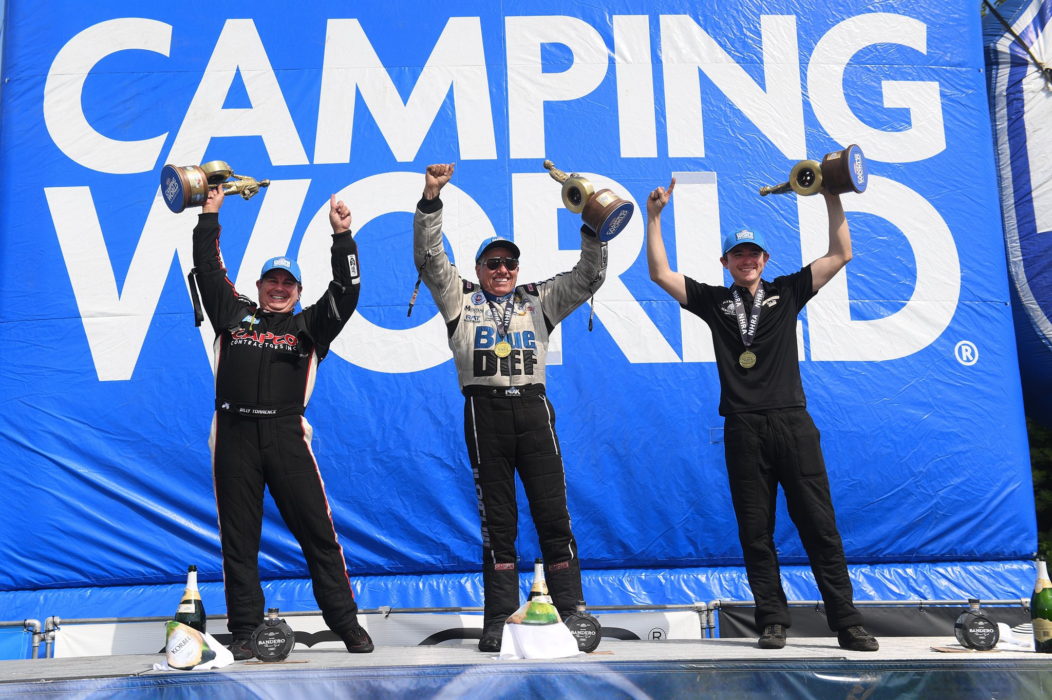 John Force, Billy Torrence and Aaron Stanfield win the New England Nationals