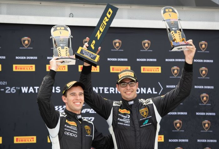 Steven Aghakhani and Jacob Eidson Score First Win of Season Saturday in No. 6 SADA Systems/USRT Lamborghini at Watkins Glen International