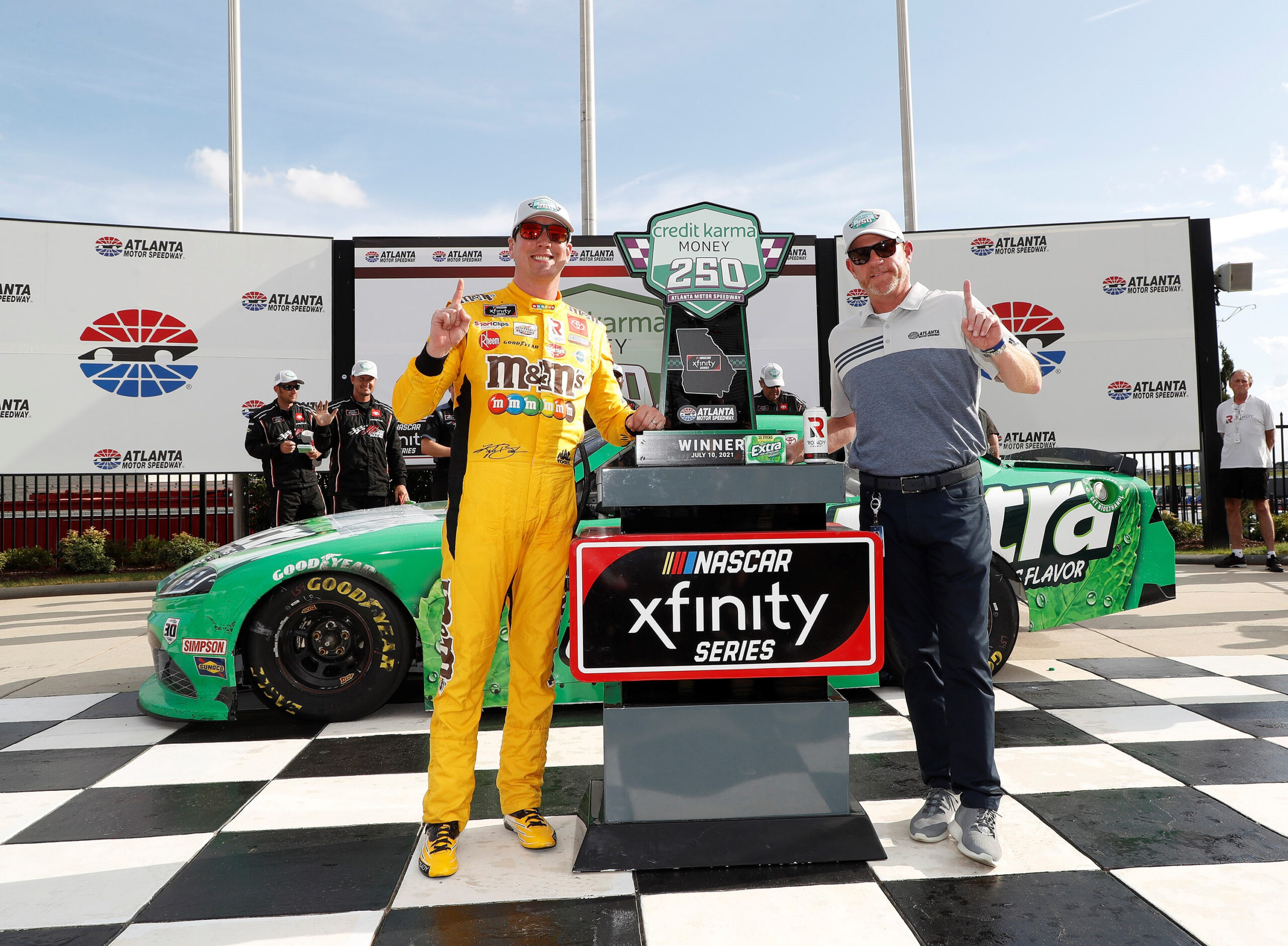 Busch-whacked one more time; Kyle Busch claims 102nd career series win at AMS
