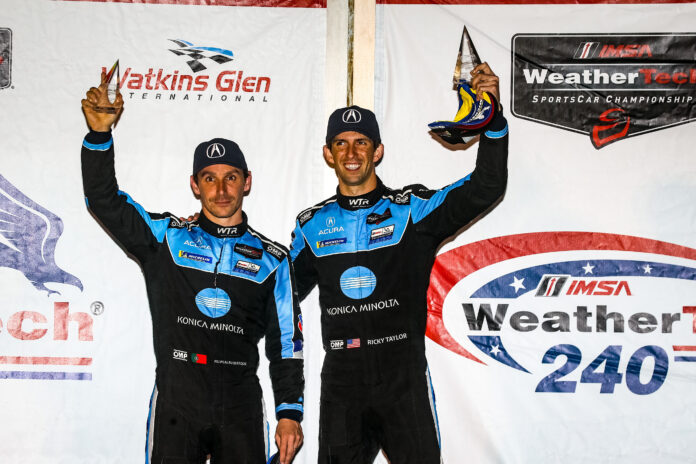 No. 10 Konica Minolta Acura ARX-05 Team on Podium in Challenging WeatherTech 240