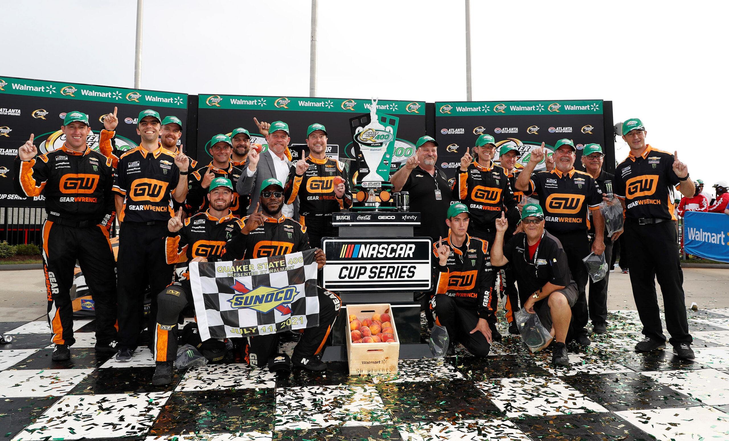 KURT BUSCH COMES OUT ON TOP OF BUSCH BROTHER BRAWL IN QUAKER STATE 400 PRESENTED BY WALMART