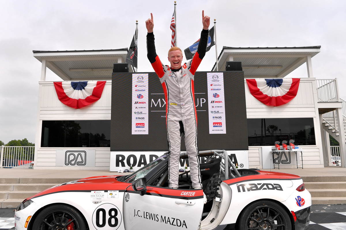 Carter Beats Paley by a Nose for Mazda MX-5 Cup Win at Road America