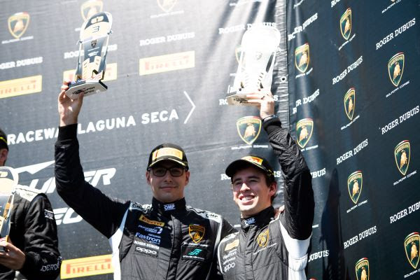 Steven Aghakhani and Jacob Eidson Secure IMSA Lamborghini Super Trofeo Championship Sunday Podium Finish at WeatherTech Raceway Laguna Seca