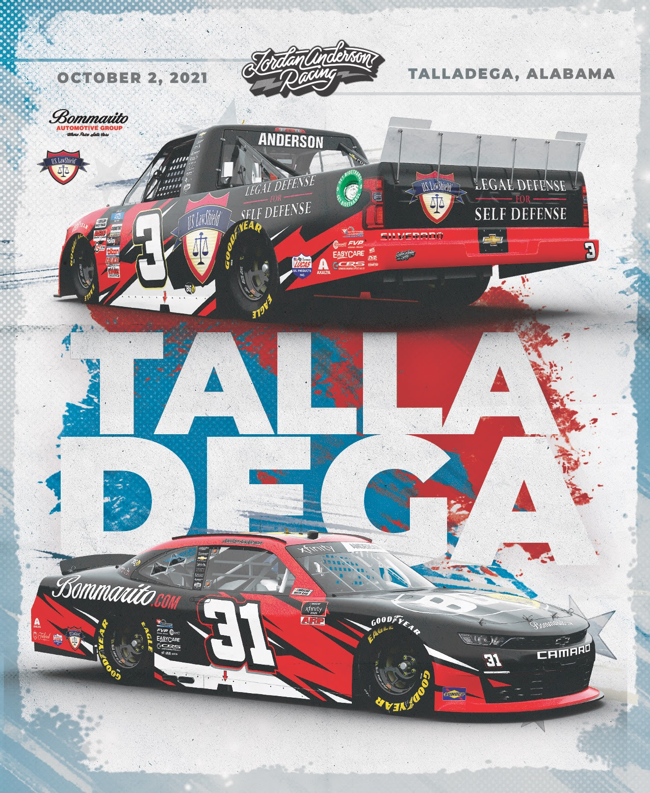 Jordan Anderson To Compete in NASCAR Double-Duty at Talladega Superspeedway Saturday
