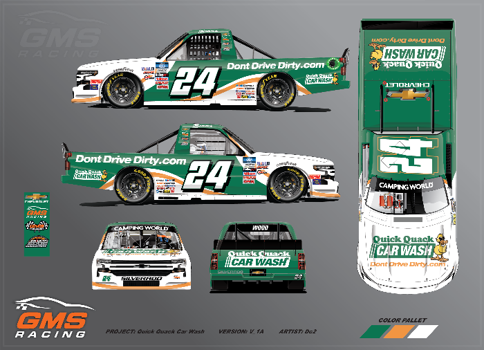 Quick Quack Car Wash Partners with Jack Wood and GMS Racing at Phoenix Raceway