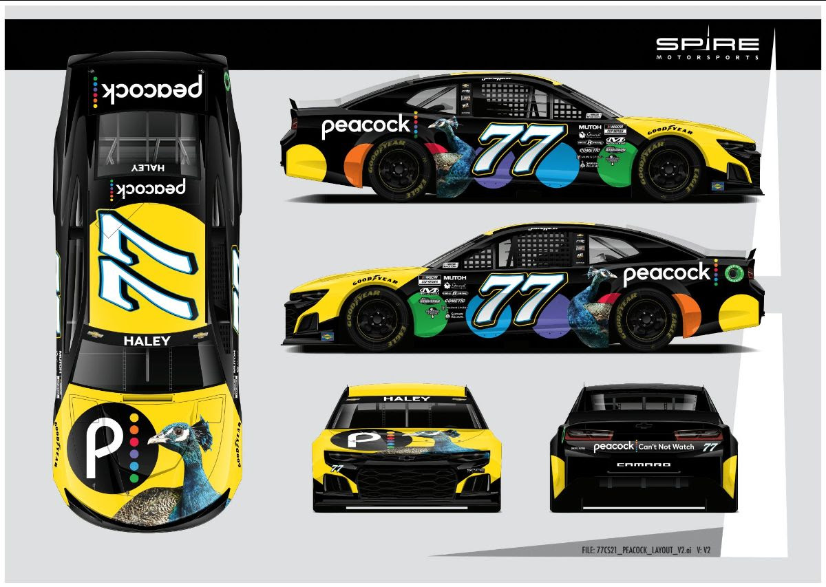 Spire Motorsports to Showcase Peacock Aboard No. 77 in Season Finale