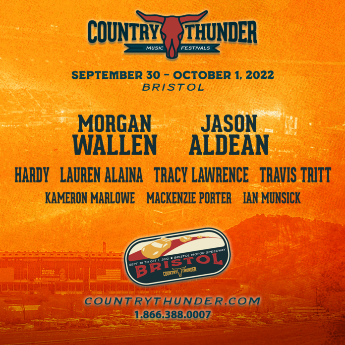 COUNTRY THUNDER ROARING BACK TO BRISTOL MOTOR SPEEDWAY