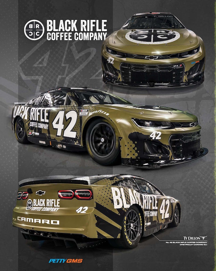 Black Rifle Coffee Company Announces Multi-Race Partnership with Ty Dillon and Petty GMS