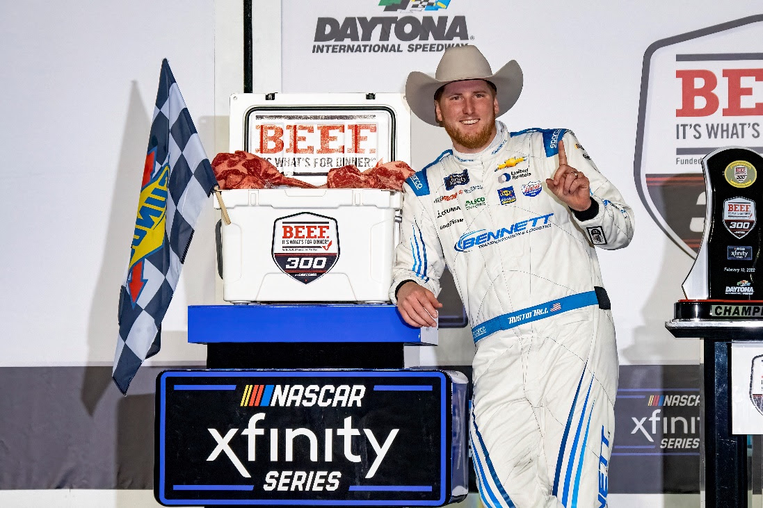 Rookie Austin Hill Captures NASCAR Xfinity Series Victory – the Beef. It’s What For Dinner. 300 at Daytona International Speedway