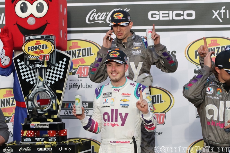 Bowman utilizes pit strategy to win in overtime at Las Vegas