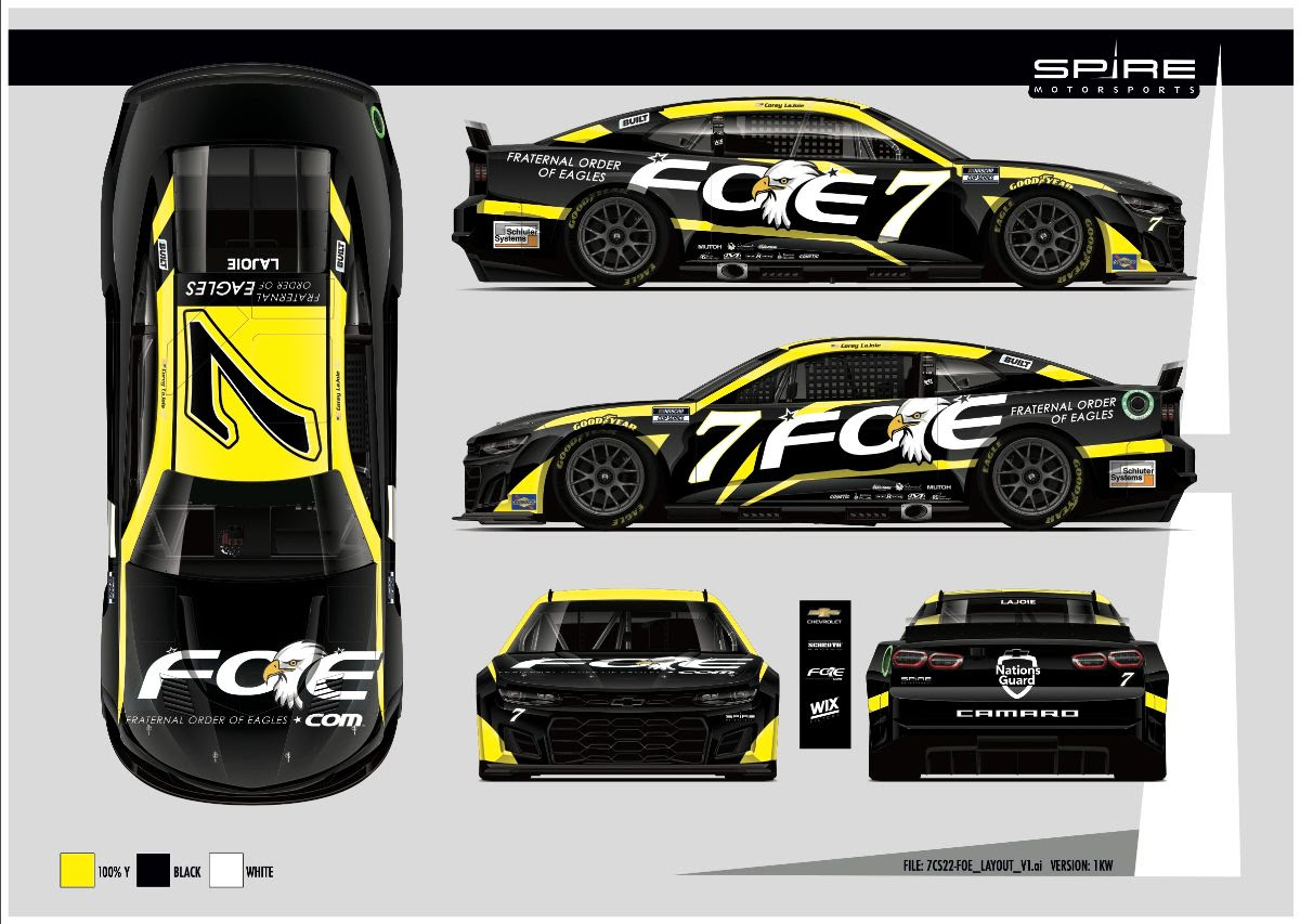Fraternal Order of Eagles to Sponsor Spire Motorsports, Corey LaJoie in Folds of Honor QuikTrip 500