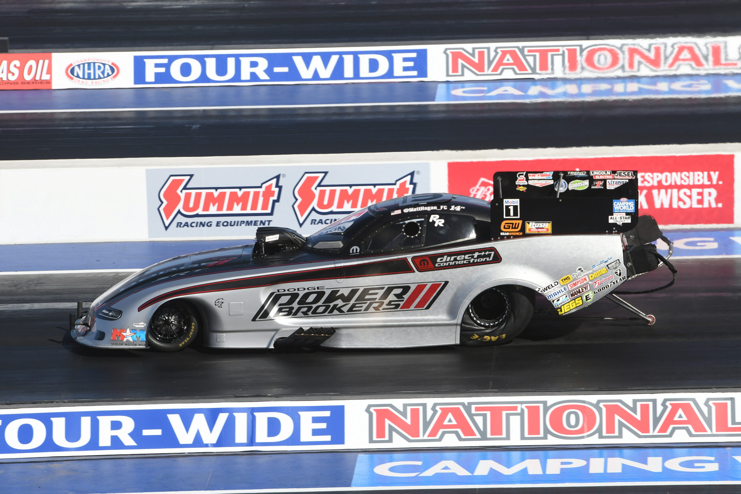 Second Wally Trophy of Season for Dodge Power Brokers Funny Car with Hagan Win in Final NHRA SpringNationals at Houston