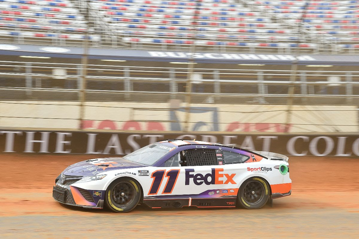 HAMLIN, REDDICK, BRISCOE AND KYLE BUSCH AMONG FASTEST CUP DRIVERS IN BUSH’S BEANS PRACTICE DAY AT DIRT-COVERED BMS