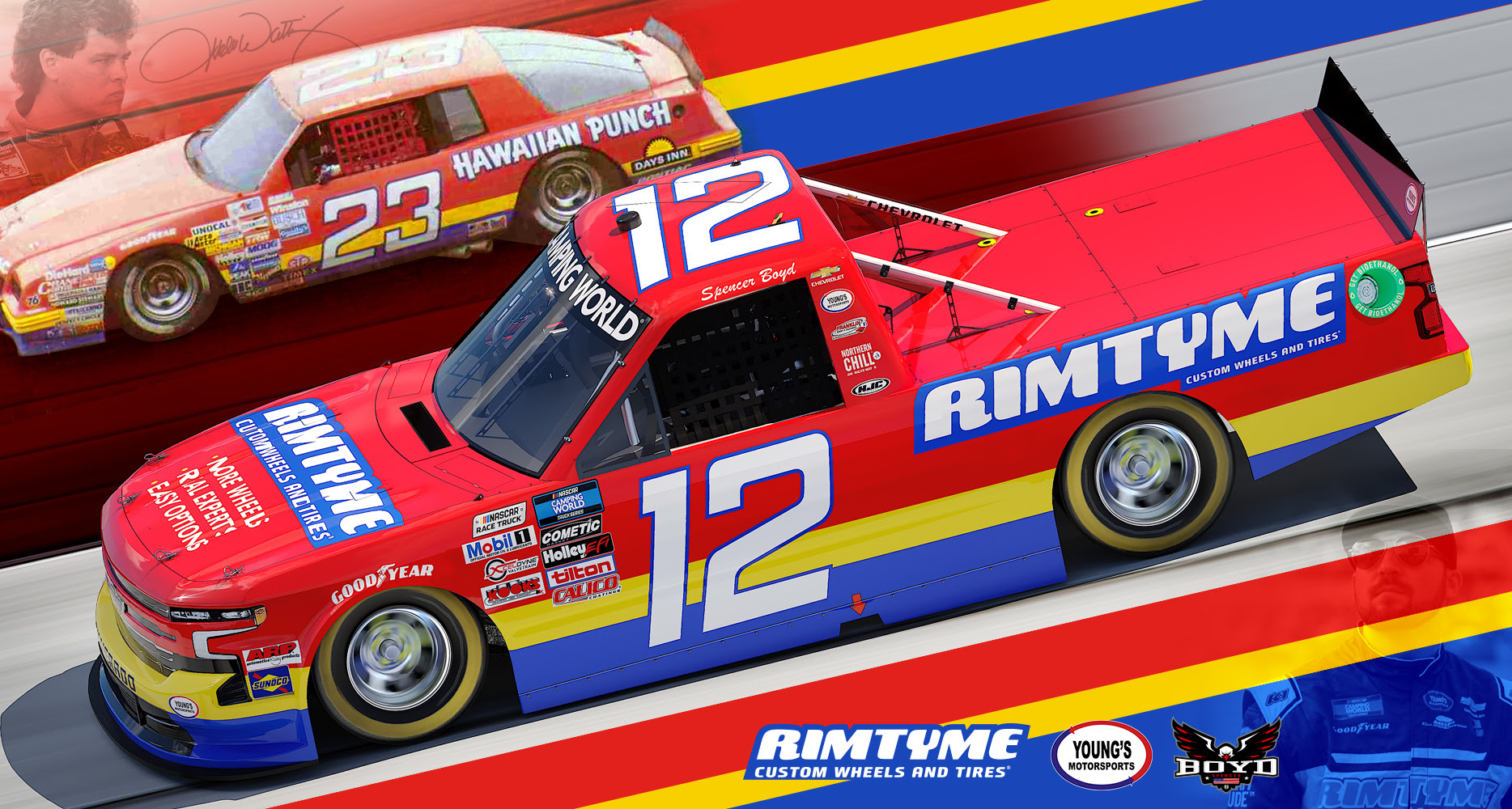Spencer Boyd to Run a Michael Waltrip Throwback Truck with RimTyme at Darlington