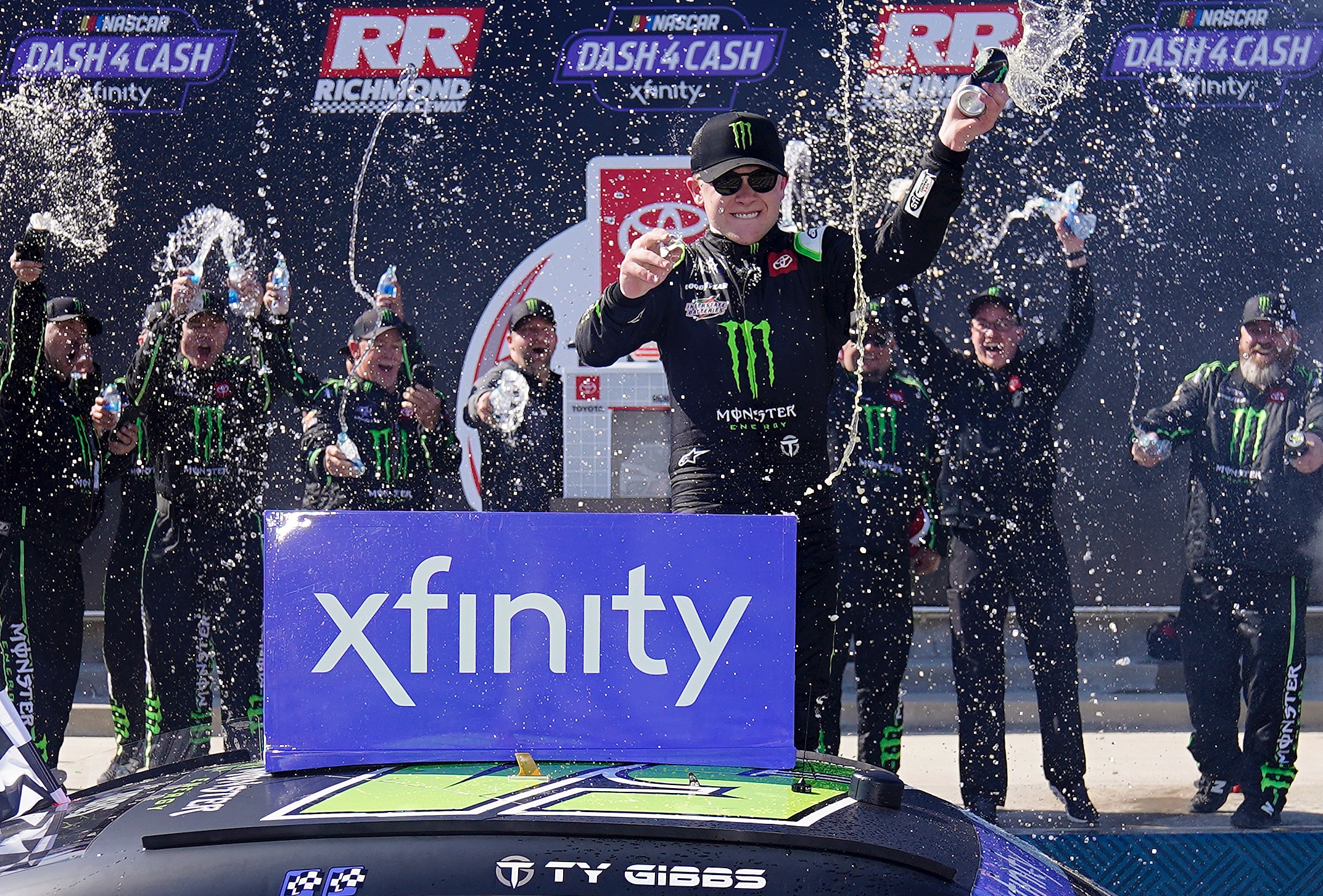 Ty Gibbs overtakes teammate Nemechek for an Xfinity win at Richmond