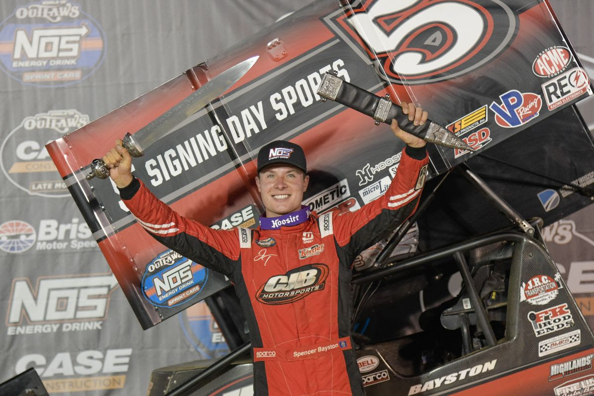 BAYSTON AND WEISS SCORE SATURDAY NIGHT VICTORIES IN WORLD OF OUTLAWS BRISTOL BASH AT BRISTOL MOTOR SPEEDWAY