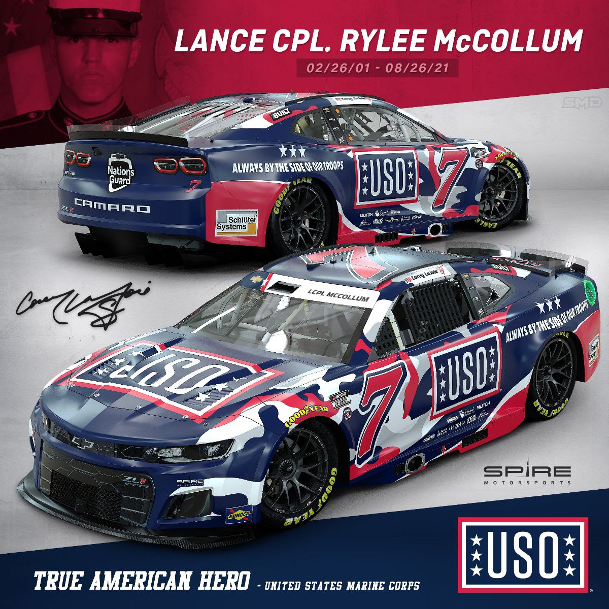 COREY LAJOIE, SPIRE MOTORSPORTS PARTNER WITH USO, COCA-COLA FOR MEMORIAL DAY WEEKEND 600-MILER AT CHARLOTTE MOTOR SPEEDWAY