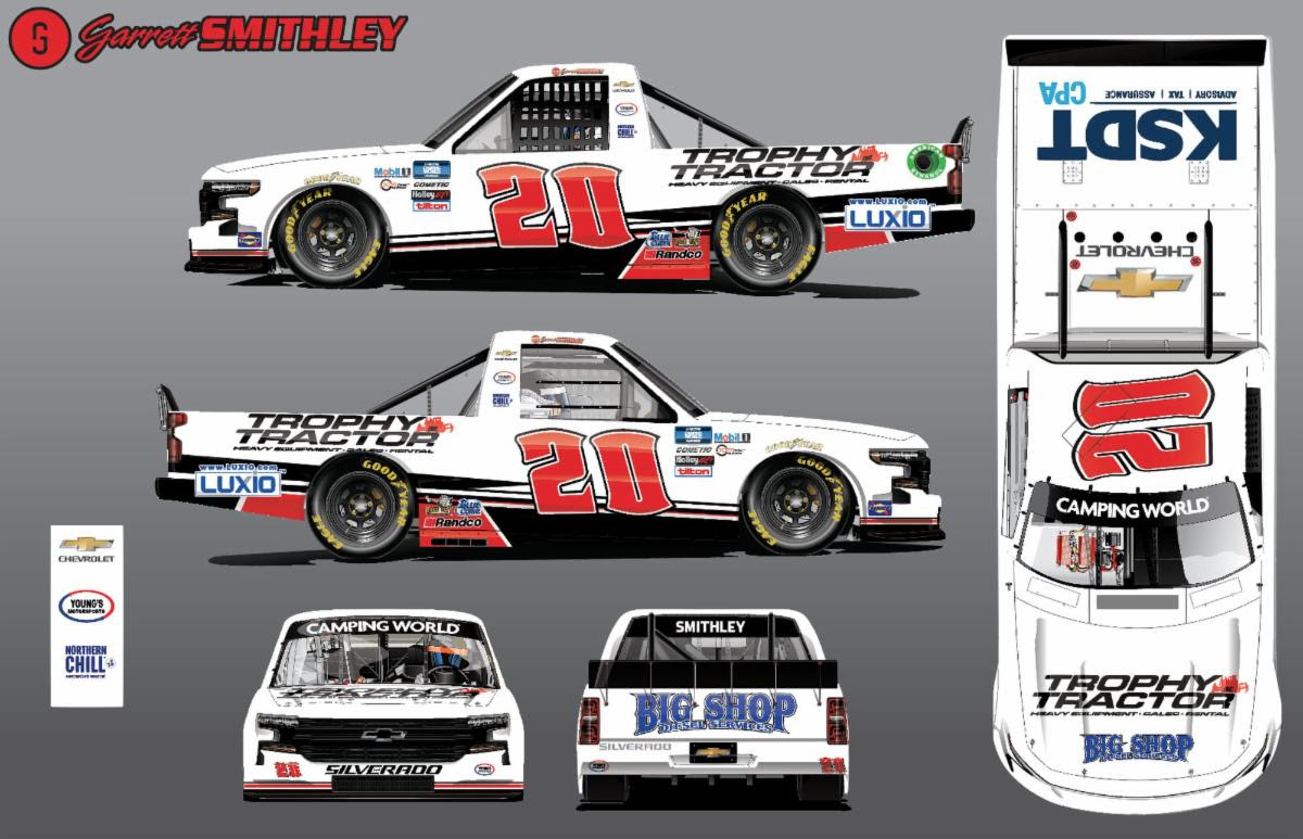Trophy Tractor to Support Garrett Smithley in NASCAR Truck Series Return at Texas Motor Speedway with Young’s Motorsports