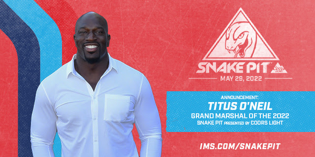 WWE Global Ambassador Titus O’Neil Named Grand Marshal of Indy 500 Snake Pit Presented by Coors Light
