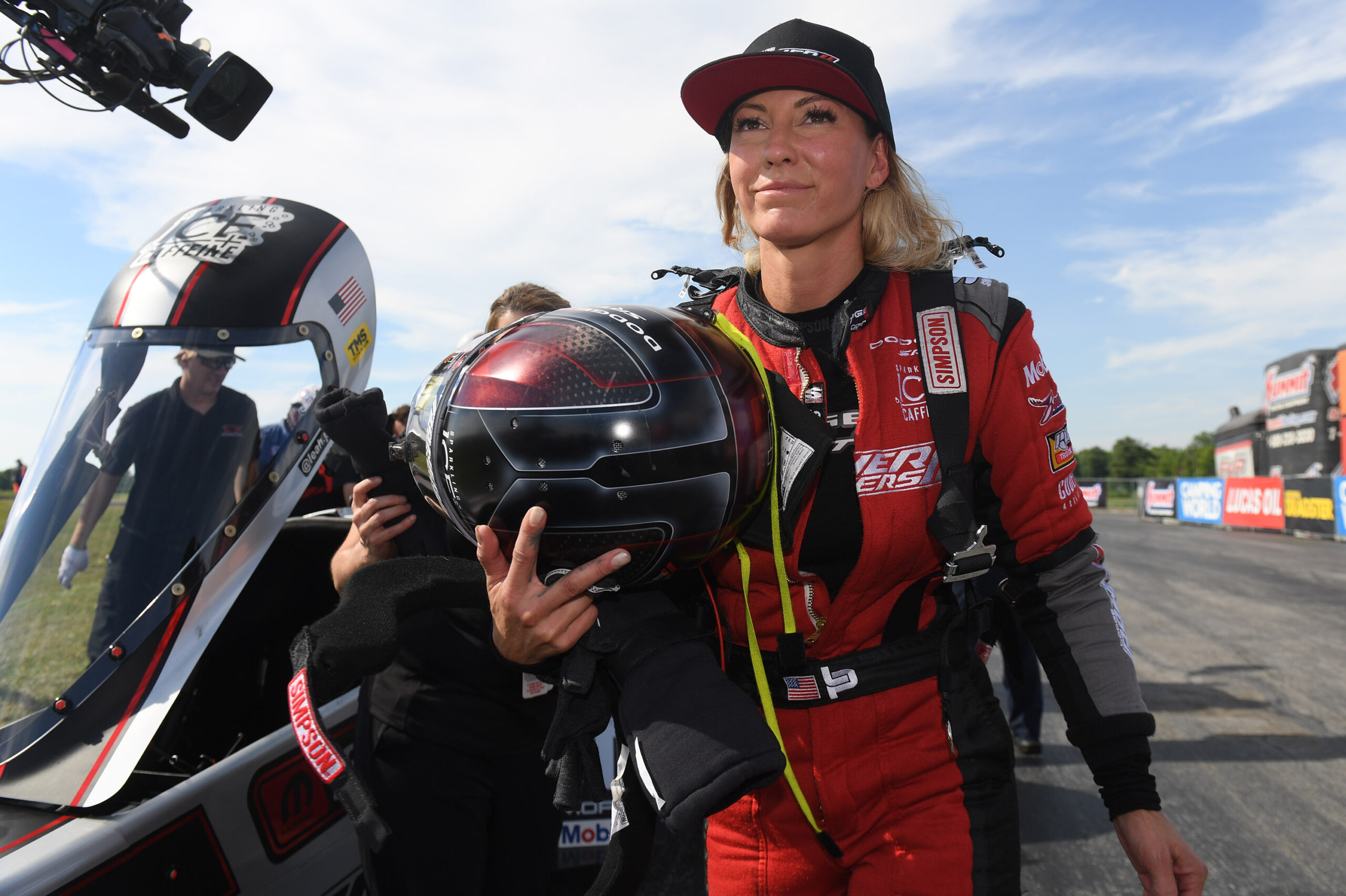 Top Fuel Semifinal Appearance for Leah Pruett and Dodge Power Brokers Dragster at NHRA Summit Racing Equipment Nationals