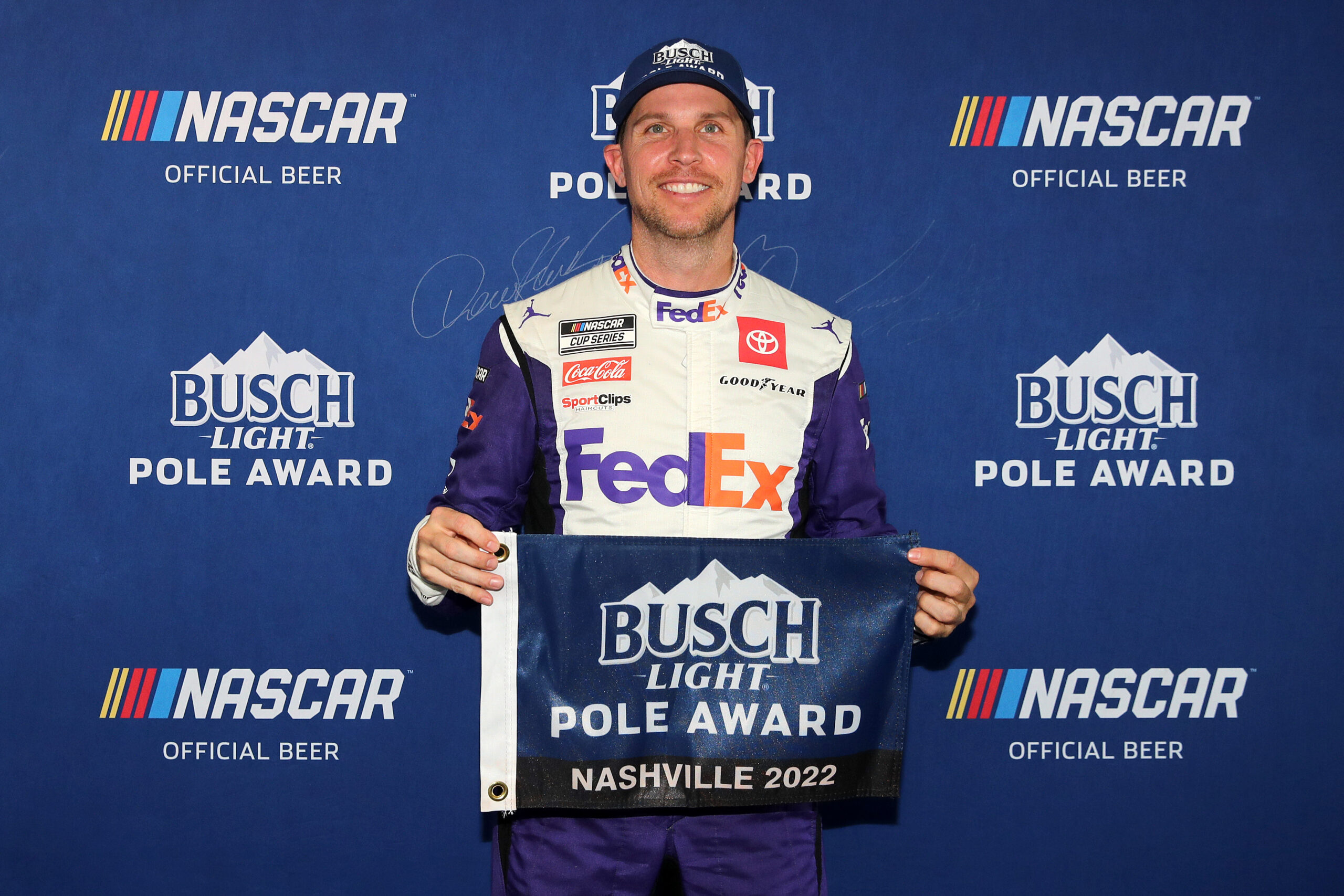 Denny Hamlin scores NASCAR Cup Series pole at Nashville
