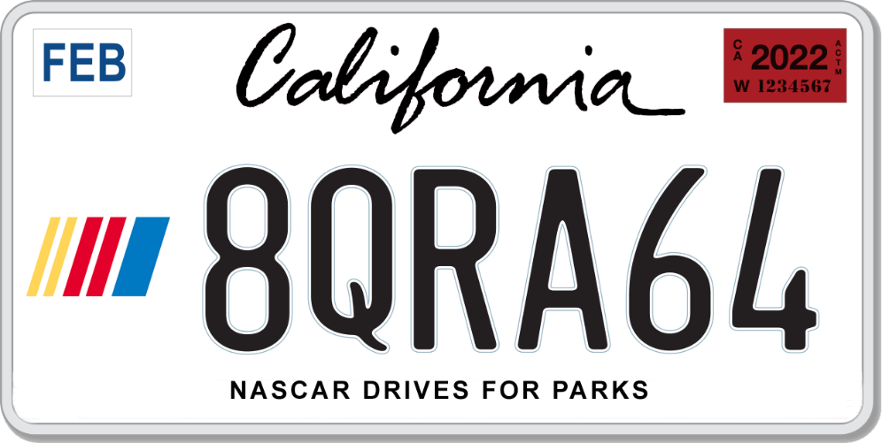 Specialty NASCAR License Plates Now Available in California