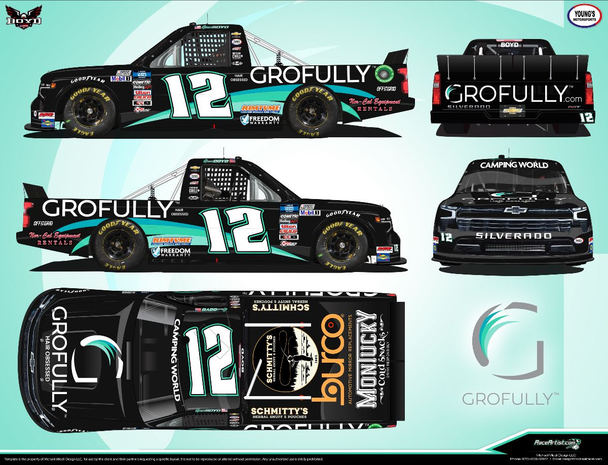 Subscription Hair Care Company, Grofully, to Sponsor NASCAR Driver Spencer Boyd