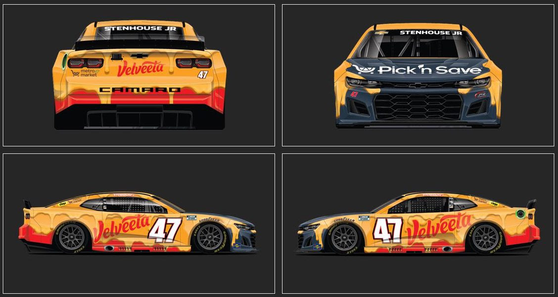 VELVEETA® IS BOLDY BACK WITH STENHOUSE JR. AND THE NO. 47 CAMARO TEAM AT ROAD AMERICA