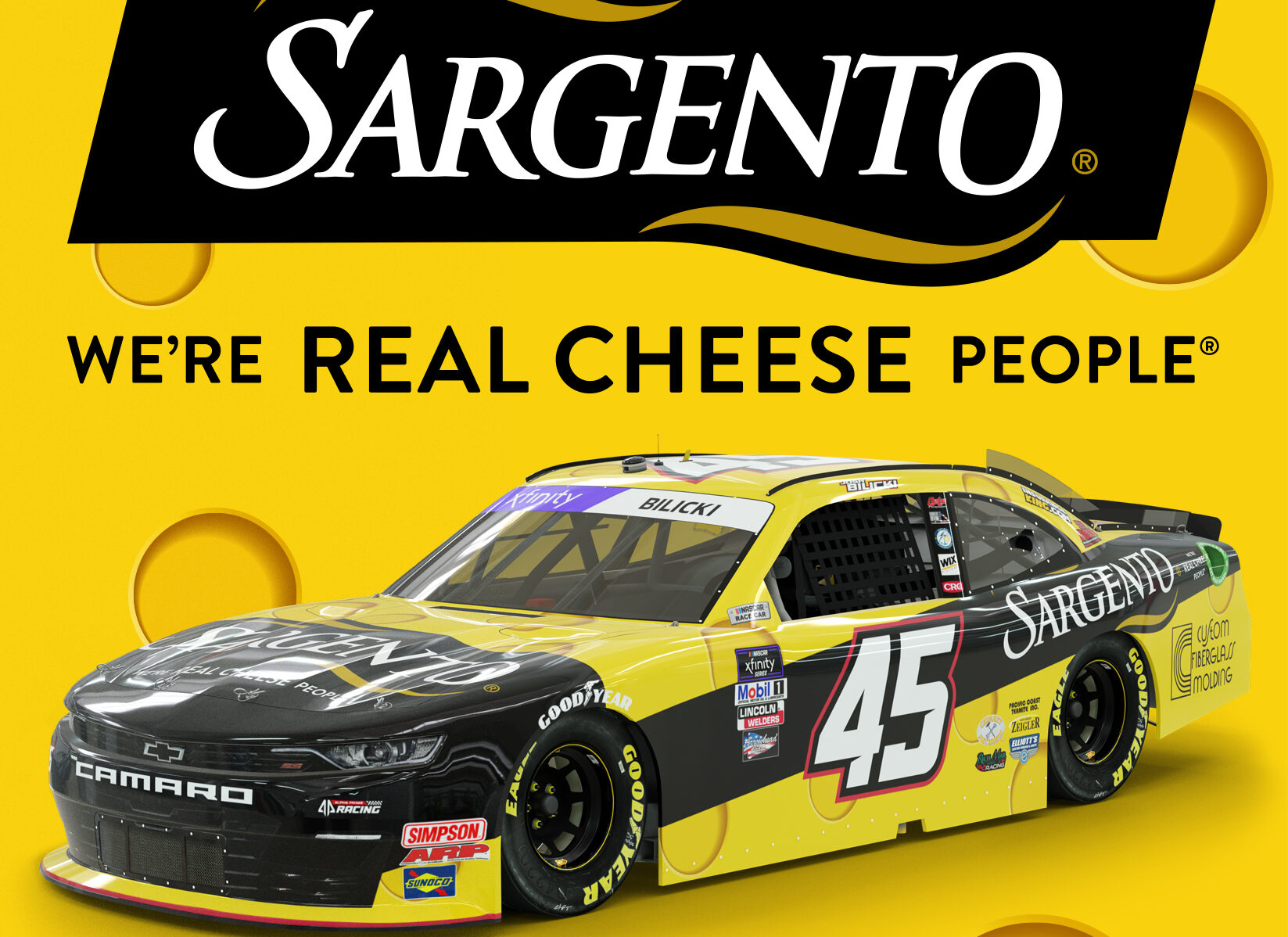 Sargento Foods Inc. Teams Up with NASCAR Driver Josh Bilicki After He Collided with Sargento Signage During a Recent Race in Wisconsin