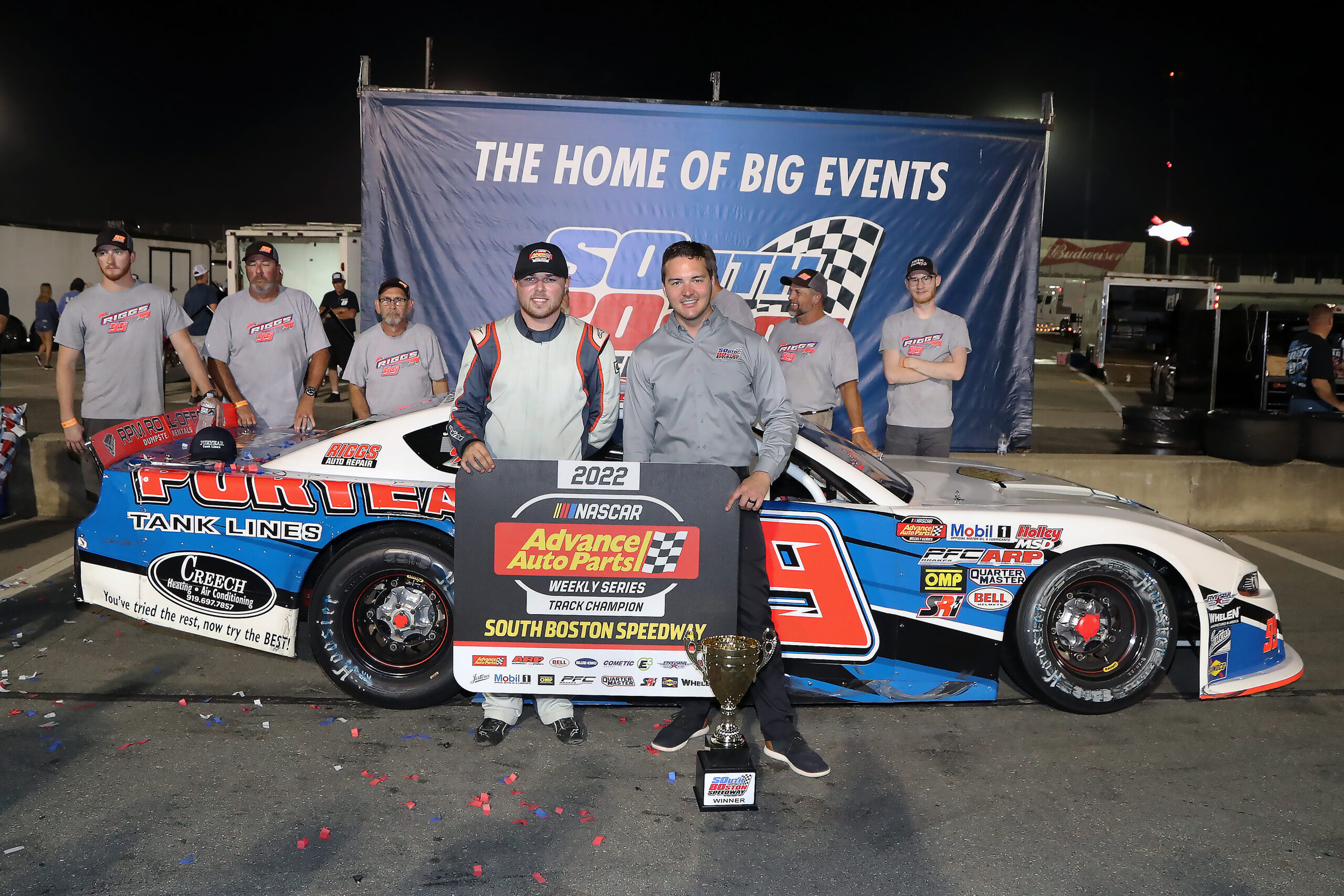 RIGGS WINS SOUTH BOSTON SPEEDWAY LATE MODEL TITLE; SELLERS SWEEPS BOTH RACES TO CLOSE THE GAP IN THE NATIONAL TITLE CHASE