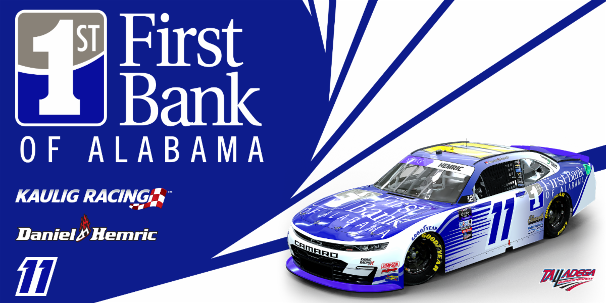 Kaulig Racing and Hemric Team Up with First Bank of Alabama at Talladega