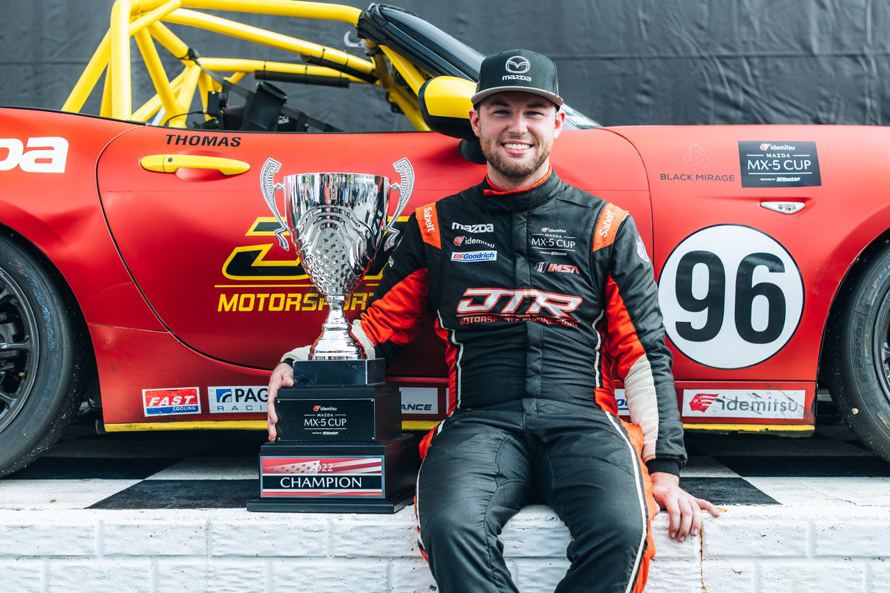 Thomas Wins 2022 Mazda MX-5 Cup Championship in Drama-Filled Finale