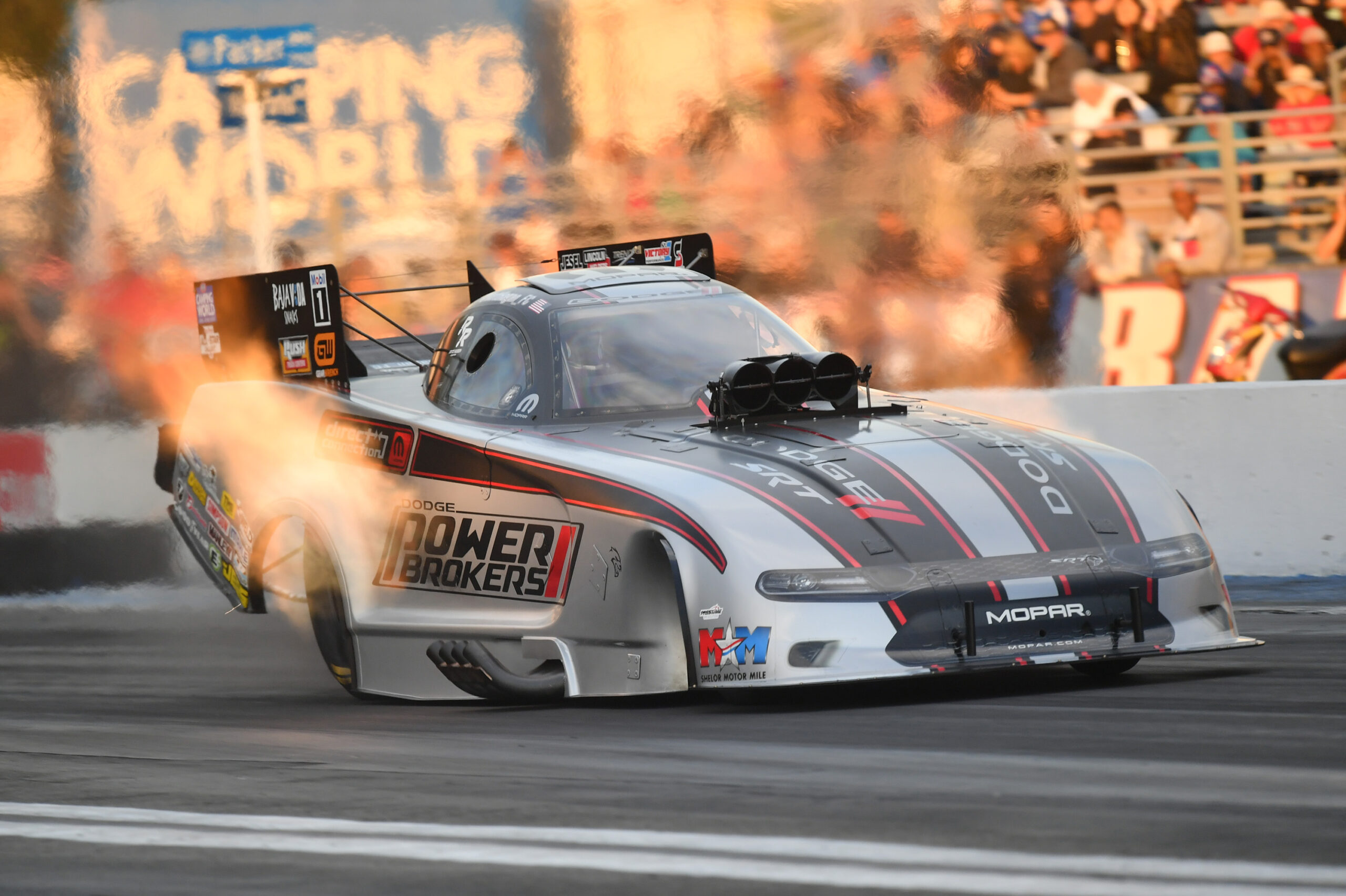 Hagan Drives Dodge Power Brokers Funny Car Into Three-Way Battle for Championship Crown at NHRA Finals