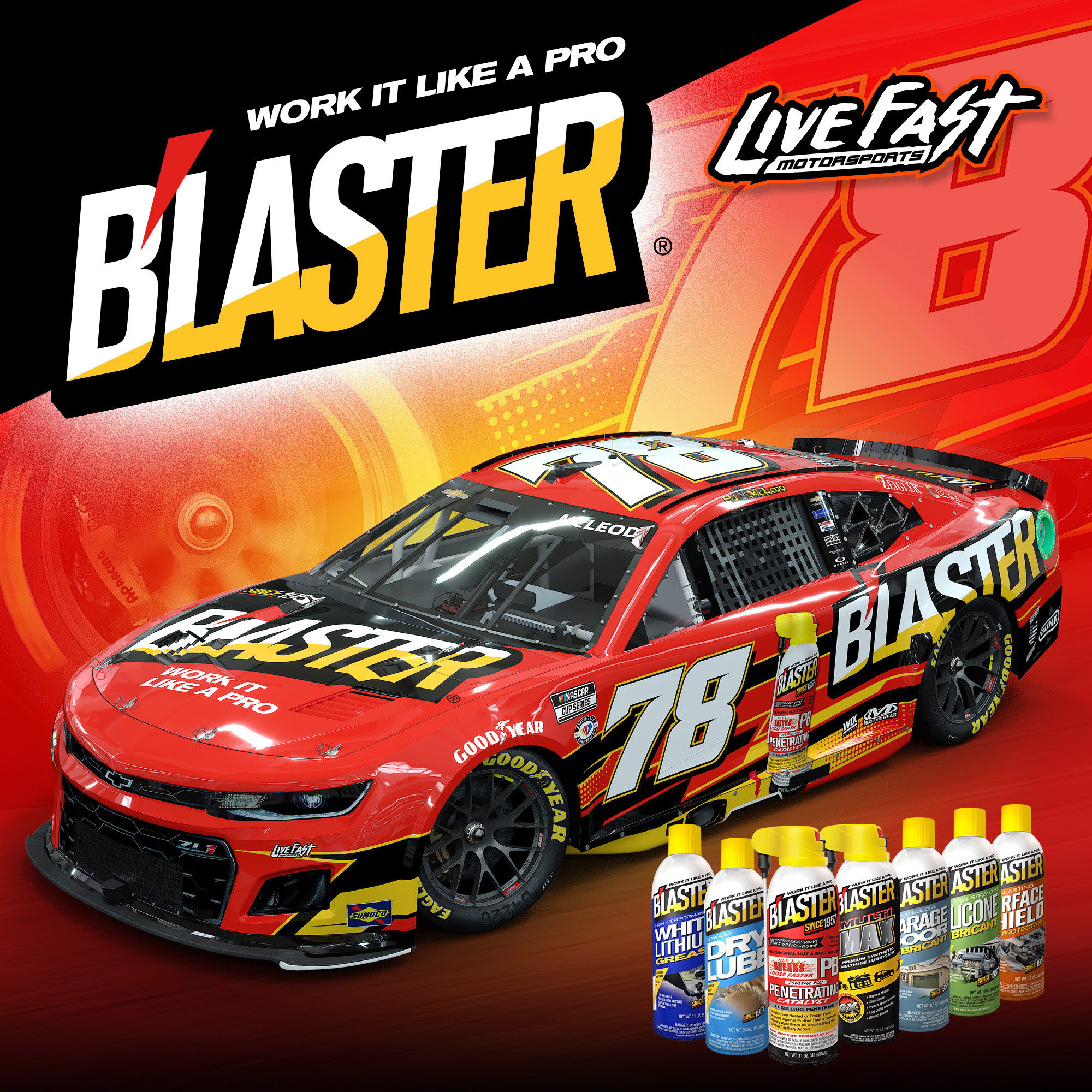 B’laster Expands to Nine Race Primary Partnership with Live Fast Motorsports in 2023