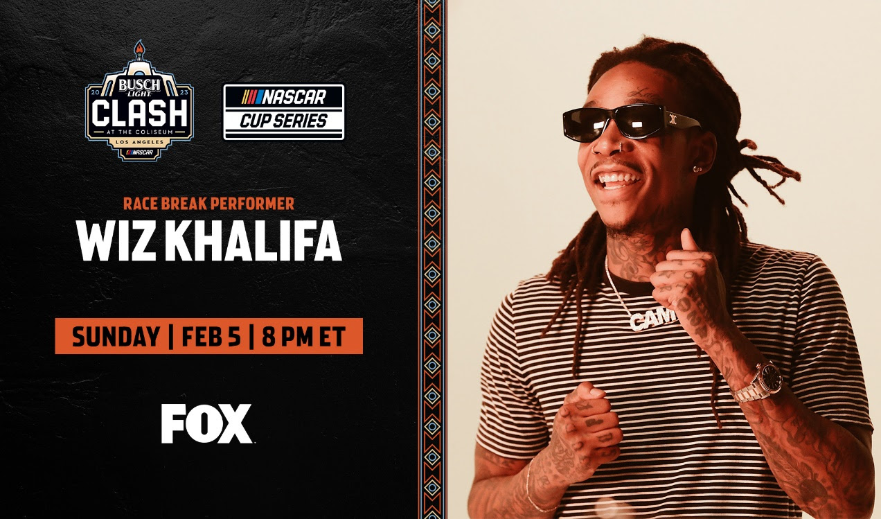 Wiz Khalifa to perform during race break at NASCAR’s Busch Light Clash