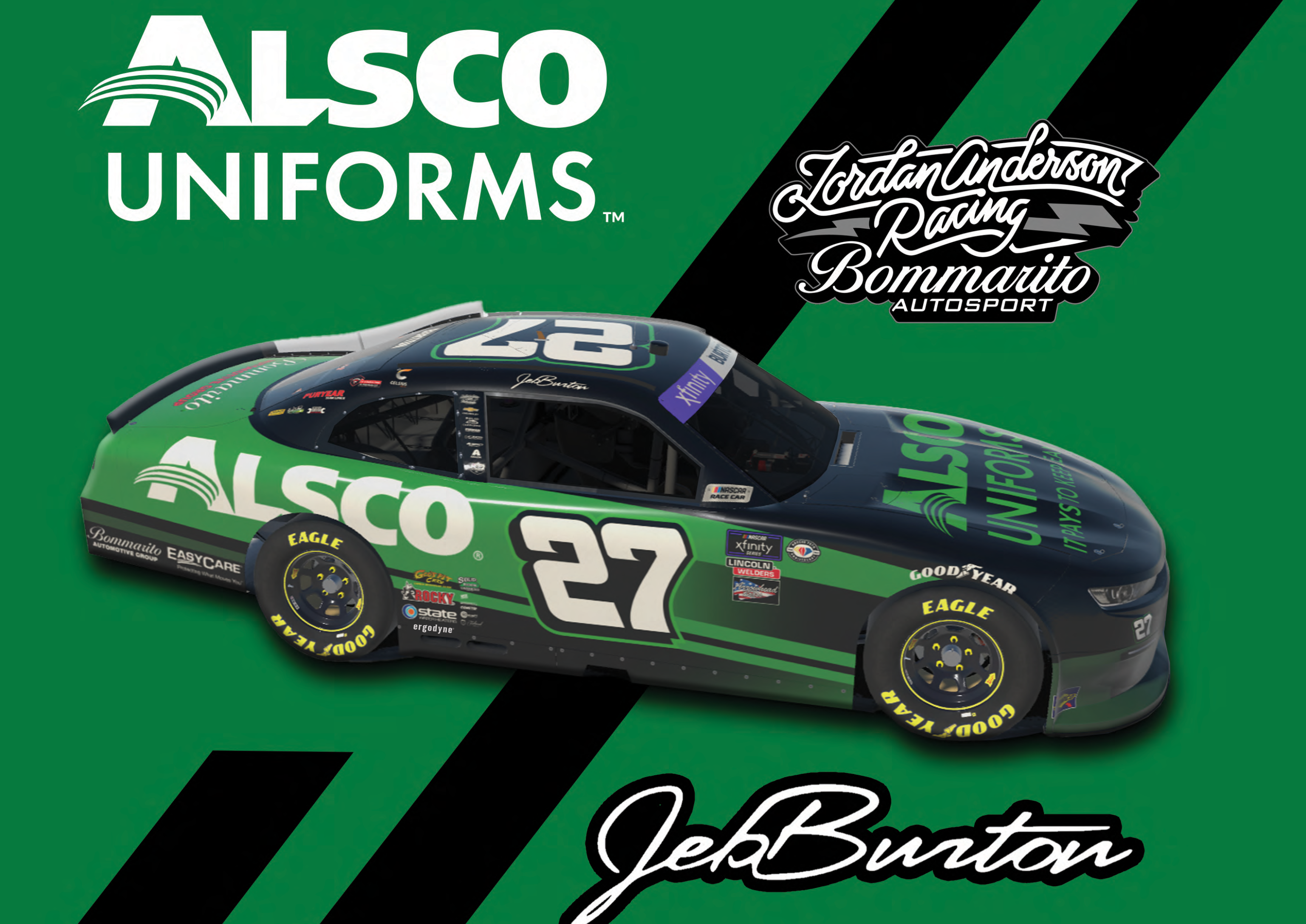 Alsco Uniforms Continues Partnership with Driver Jeb Burton for 2023 Xfinity Series