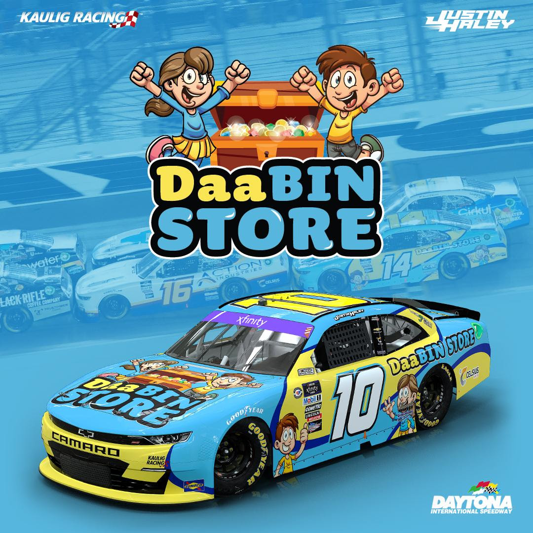 Kaulig Racing and Justin Haley Team up with DaaBIN Store for the Xfinity Series Season Opener
