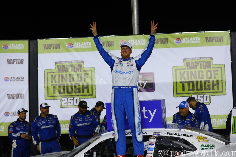 Austin Hill survives wild finish for second consecutive Xfinity victory at Atlanta