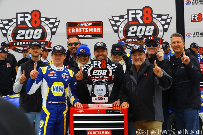 Christian Eckes captures Craftsman Truck Series win in overtime finish at Atlanta
