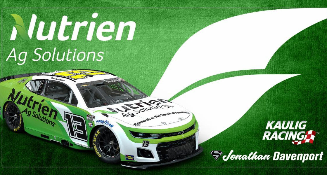 Dirt Racing Superstar, Jonathan Davenport, to Drive for Kaulig Racing and Nutrien Ag Solutions at Bristol Dirt Race