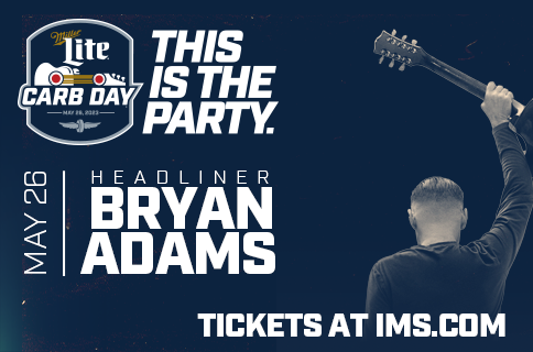 Rock Superstar Bryan Adams To Headline Miller Lite Carb Day Concert May 26 at IMS